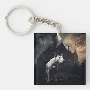 Porte-clefs Bull Terrier Halloween effroi