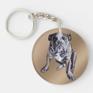 Porte-clefs Bulldog Porte - clé personnalisé anglais Bulldog c