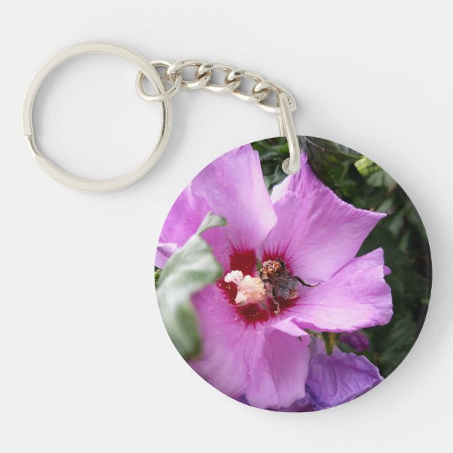 Porte-clefs Bumblebebe sur la fleur d'Hibiscus (Devant)