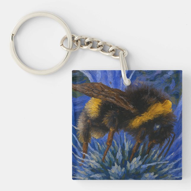 Porte-clefs Bumblebee sur le chardon bleu (Devant)