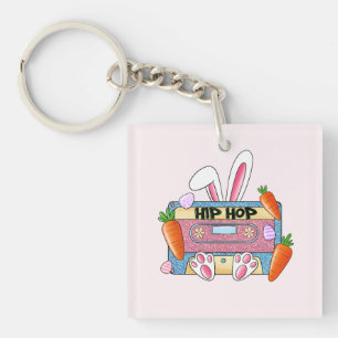Porte-clefs Bunny de bande de cassette Hip hop