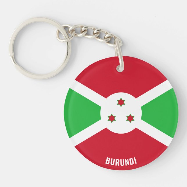 Porte-clefs Burundi Drapeau charmant patriotique (Devant)