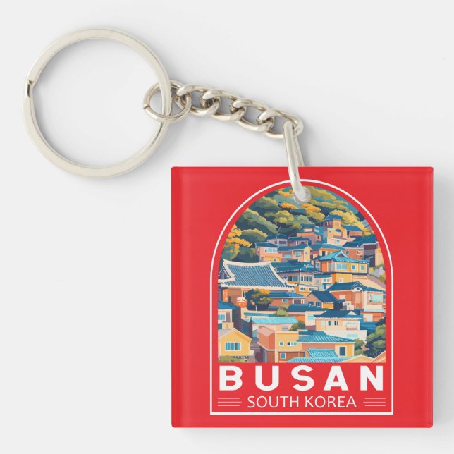 Porte-clefs Busan South Korea Travel Art Emblem (Devant)