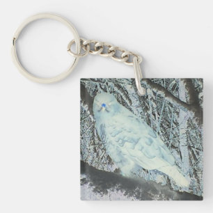 Porte-clefs Busard Effrayant Sur Branche Forêt Sombre Art Hall