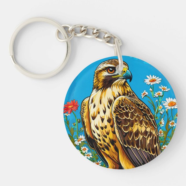 Porte-clefs Buse pattue oiseau (Devant)