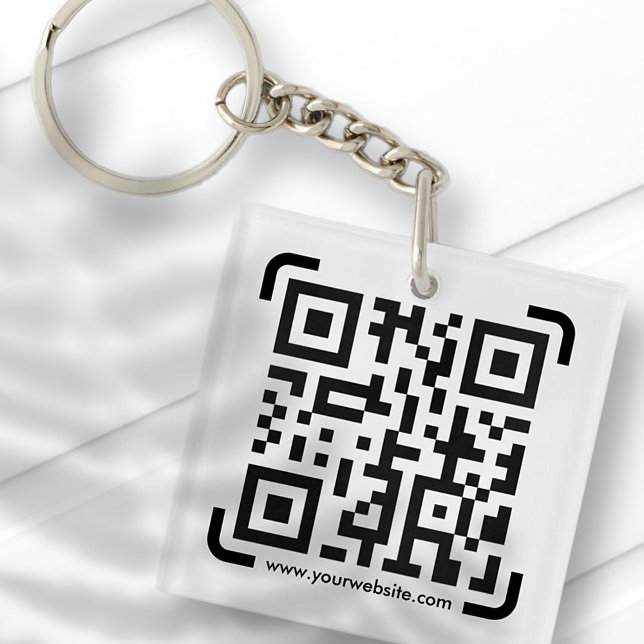 Porte-clefs Business Scan Me QR Code Website Modern Simple (Créateur téléchargé)