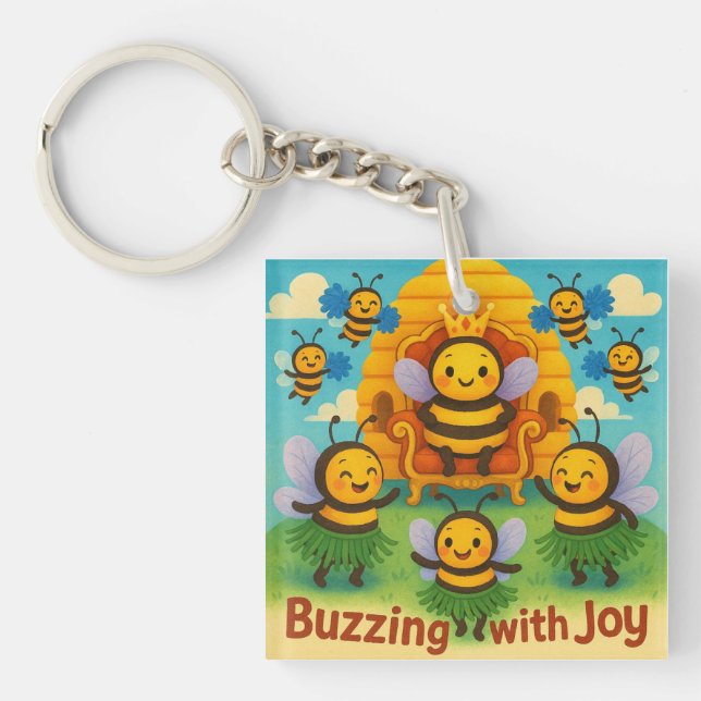 Porte-clefs Buzzing with Joy - Célébration du royaume des abei (Devant)