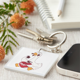 Porte-clefs c Amour Rouge Personnalisé de la Saint-Valentin