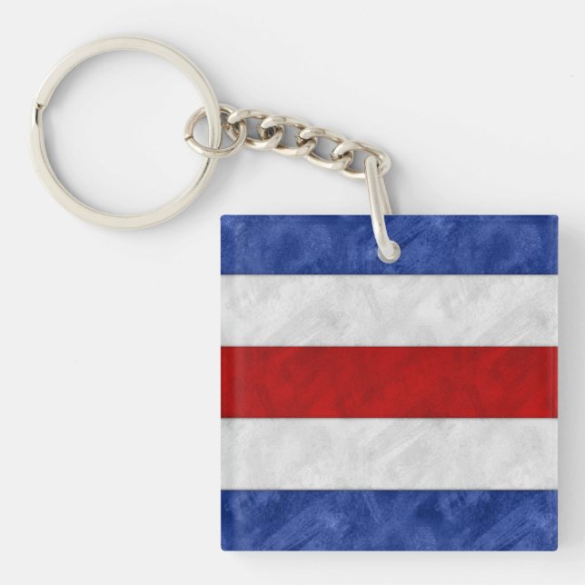 Porte-clefs C Charlie Watercolor Nautical Signal Maritime (Devant)