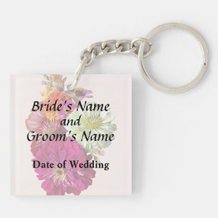 Porte-clefs c_ZinniaCouleurs mixtesMariage mixte Zinnia Bouque