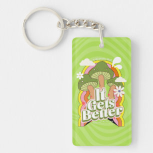 Porte-clefs Ça devient mieux   Personnalisation de Good Vibes 