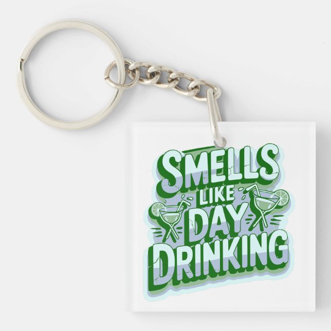 Porte-clefs Ça sent le verre du jour (Devant)