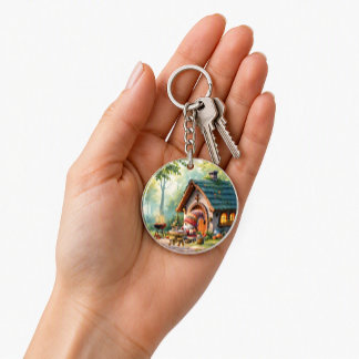 Porte-clefs Cabane de lutin des bois