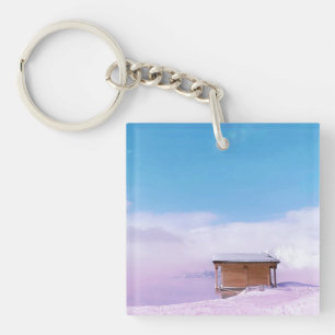 Porte-clefs Cabine de montagne de neige française