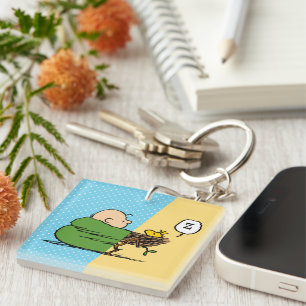 Porte-clefs cacahuètes   Charlie Brown & Woodstock Half & Half