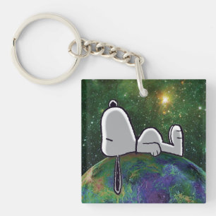 Porte-clefs cacahuètes   Snoopy Espacé