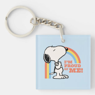 Porte-clefs cacahuètes Snoopy Je suis fier de moi