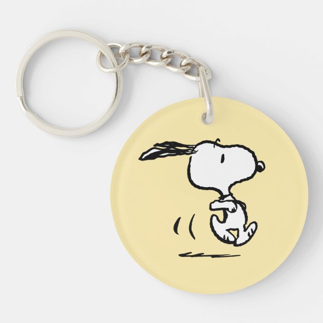 Porte-clefs cacahuètes | Snoopy Running (Devant)