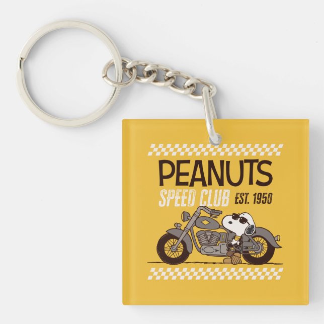 Porte-clefs cacahuètes | Snoopy Speed Club (Devant)