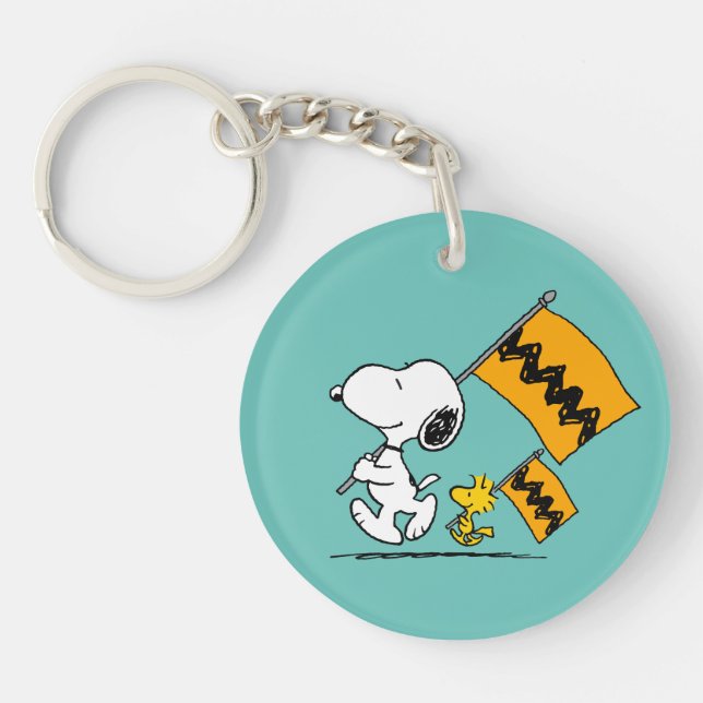 Porte-clefs cacahuètes | Snoopy & Woodstock (Devant)