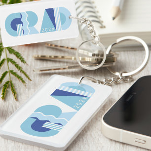 Porte-clefs Cadeau bleu de la promotion 2026