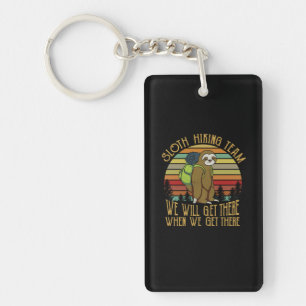 Porte-clefs Cadeau Camper Équipe Vintage de Randonnée Sloth