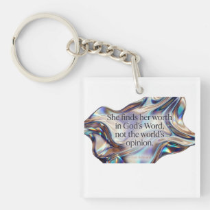 Porte-clefs Cadeau Chrétien esthétique mignon ; Valeur dans la