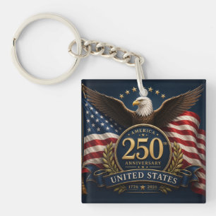 Porte-clefs Cadeau commémoratif patriotique 250e anniversaire