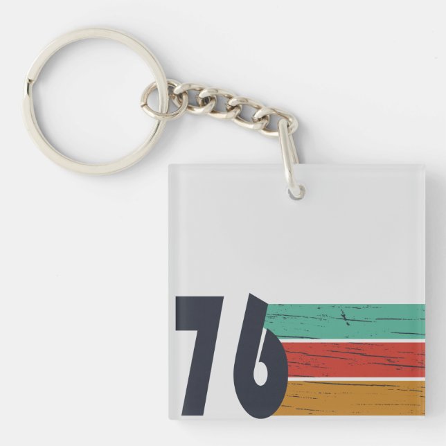 Porte-clefs Cadeau d'anniversaire 50 ans millésime 1976 (Devant)