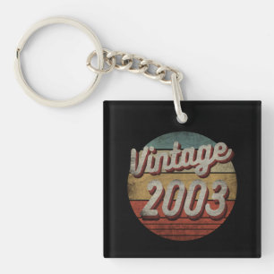 PORTE-CLEFS CADEAU D'ANNIVERSAIRE HOMMES FEMMES VINTAGE 2003