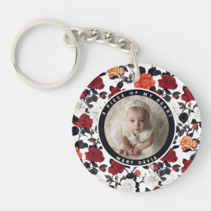 Porte-clefs Cadeau d'anniversaire tendance Rose Florale