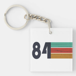 Porte-clefs Cadeau d'anniversaire vintage né en 1984