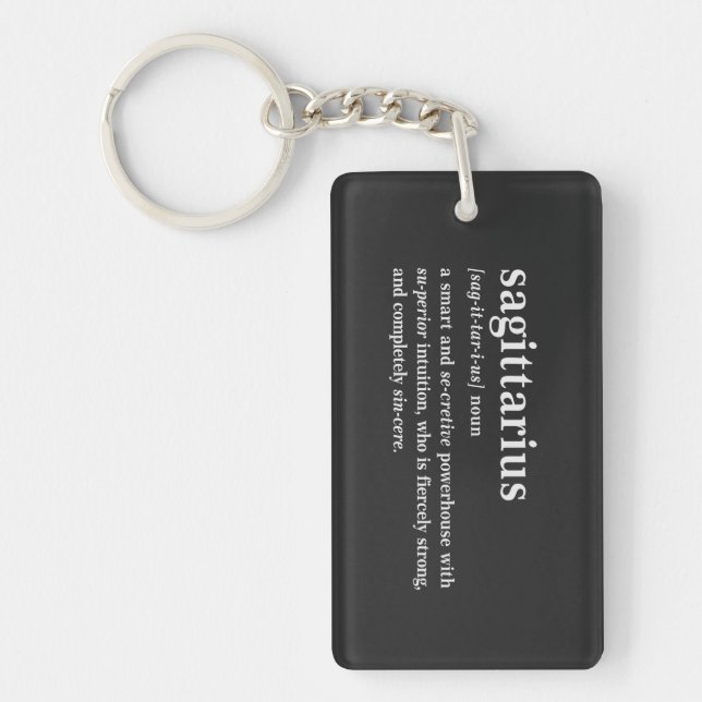 Porte-clefs Cadeau d'astrologie esthétique Définition Sagittai (Devant)