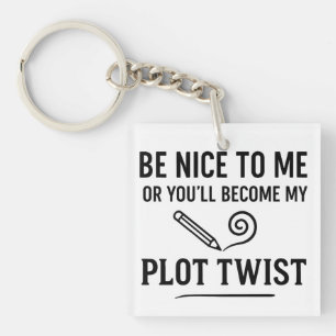 Porte-clefs Cadeau de citation d'écrivain drôle pour les auteu