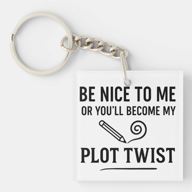 Porte-clefs Cadeau de citation d'écrivain drôle pour les auteu (Devant)
