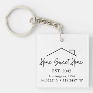 Porte-clefs Cadeau de clôture d'agent immobilier Coordonnées d