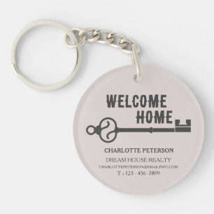 Porte-clefs Cadeau de clôture de courtier immobilier personnal