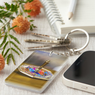 Porte-clefs Cadeau de dreidel de Hanukkah SlipperyJoe à base o