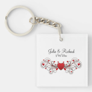 Porte-clefs Cadeau de fête de mariage de coeur