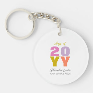 Porte-clefs Cadeau de fin d'études personnalisé avec votre nom