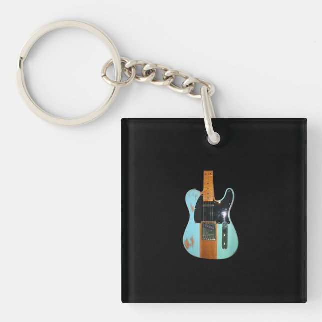 Porte-clefs Cadeau de guitare | Guitare électrique Cool (Devant)