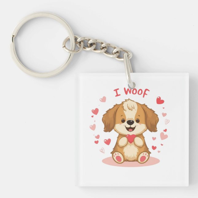 Porte-clefs Cadeau de la Saint-Valentin drôle et mignon (Devant)