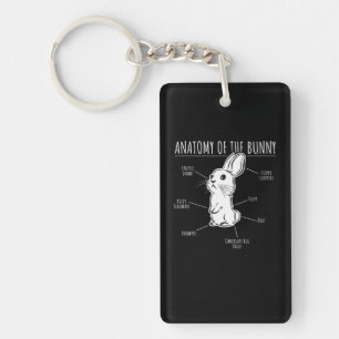 Porte-clefs Cadeau de lapin Anatomie Du Lapin Cute Rabbit Amou
