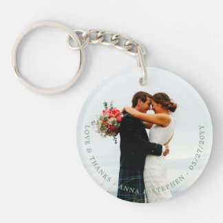 Porte-clefs Cadeau de Mariage Photo Personnalisé