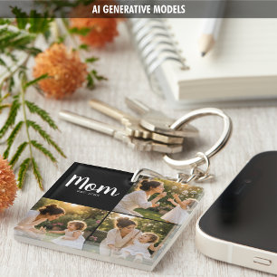 Porte-clefs Cadeau de mémoire photo établi par maman pour elle