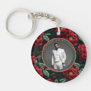 Porte-clefs Cadeau de mémoire spécial Bold Gardenias Florales