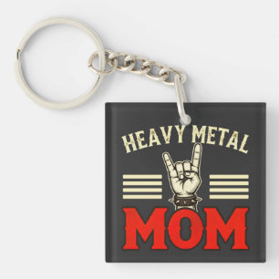 Porte-clefs Cadeau de musique rock pour mères amatrices de hea