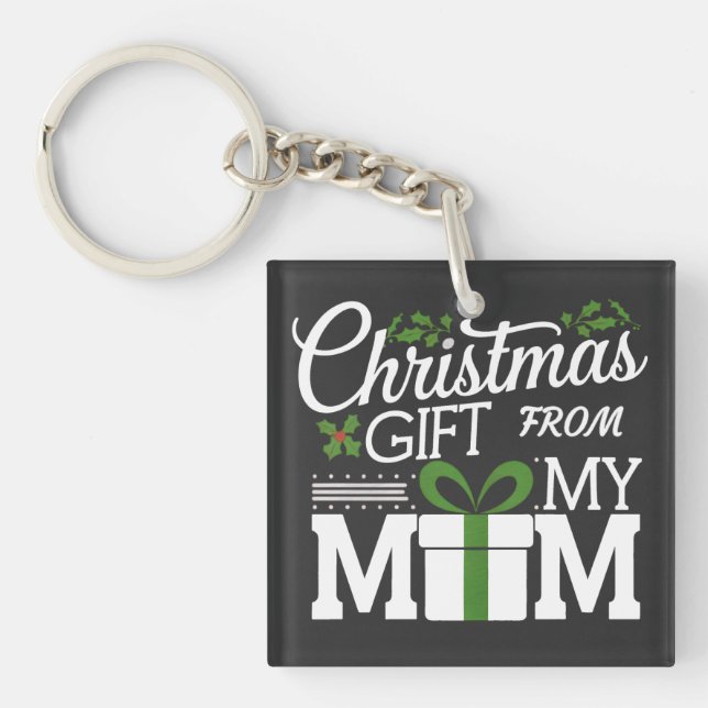 Porte-clefs Cadeau de Noël de ma mère Design d'Art numérique (Devant)