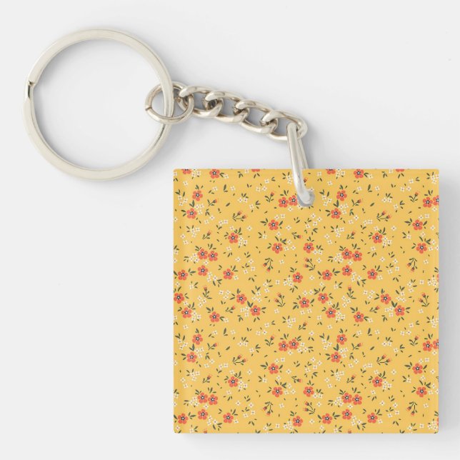 Porte-clefs Cadeau de Noël Floral et Hardy (Devant)