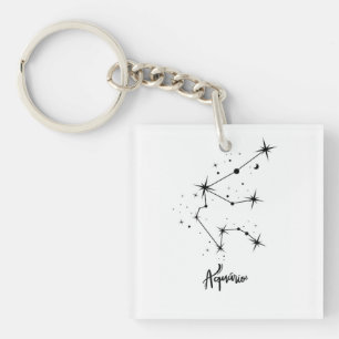 Porte-clefs Cadeau du signe du zodiaque Verseau, astrologie de